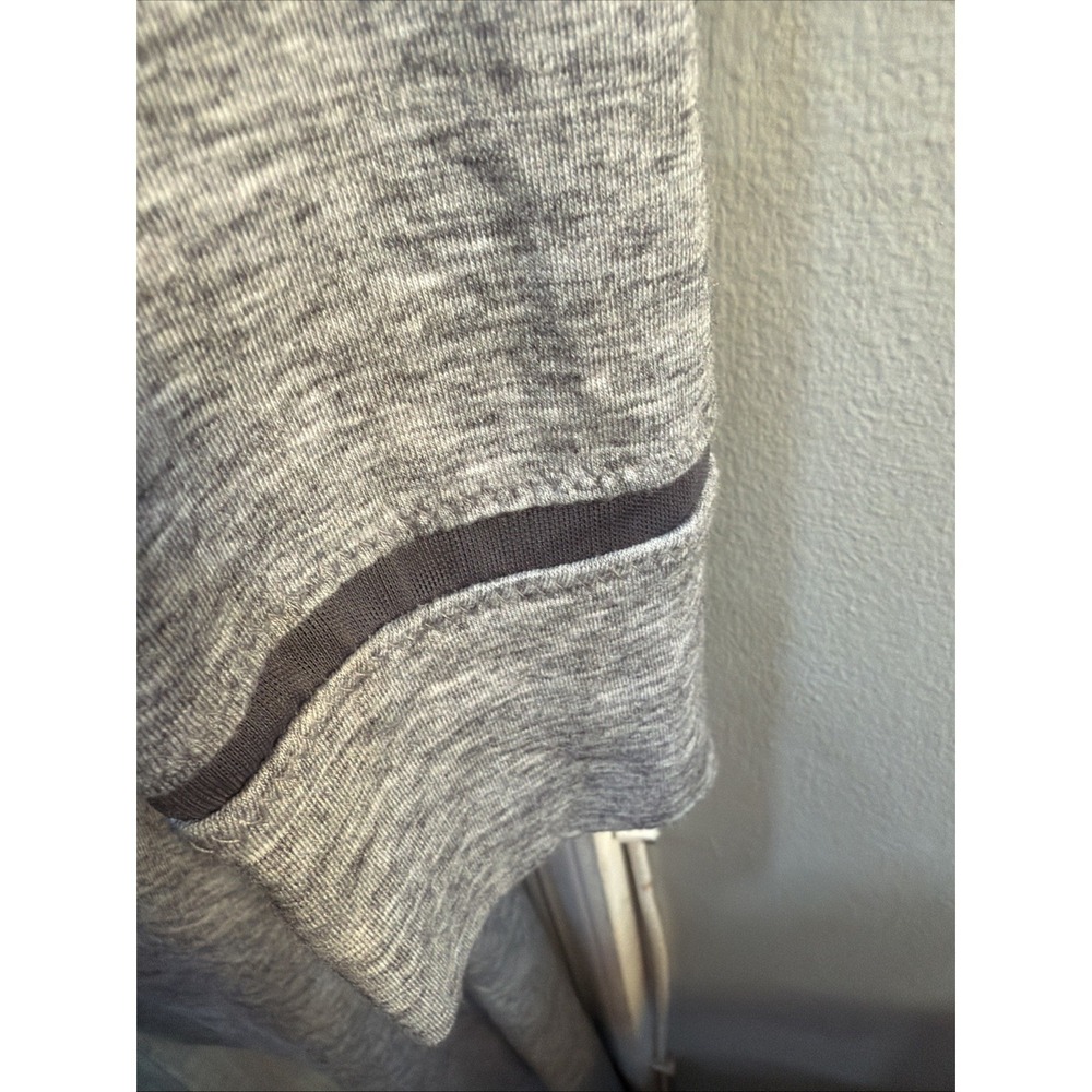 Athleta Industry Turtleneck Dress Grey Long Sleeve Ruched Side MeshMidi Med 223 - Picture 4 of 11